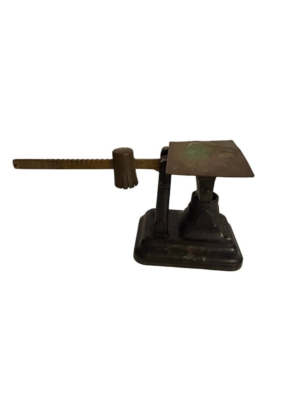 Antique Fairbanks Cast Iron Postal Scale Brass Beam Countertop Letter Scale